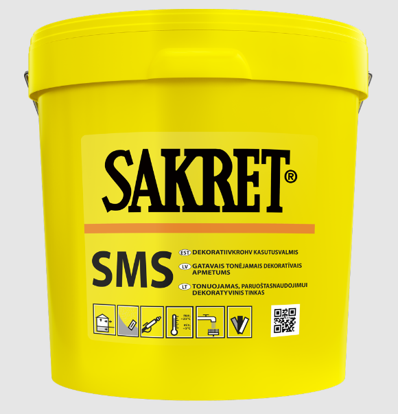 SAKRET SMS/B 2mm silikona-silikāta gatavais dekoratīvais apmetums 25kg
